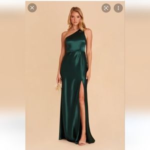 One shoulder satin gown